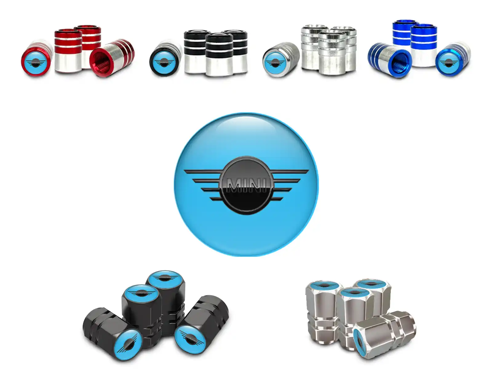 Mini Cooper Tyre Valve Caps for Trucks Racing X